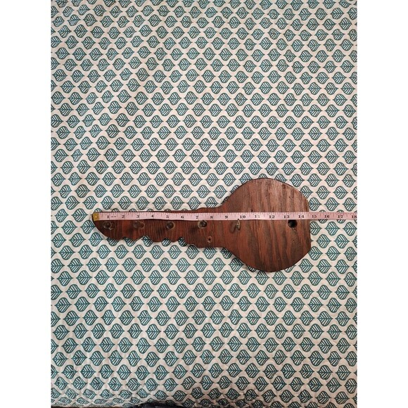Vintage MCM Brown Wood Key Shaped Key Ring Hook Holder  Pegs 14.5 x 6.25" - Picture 10 of 12